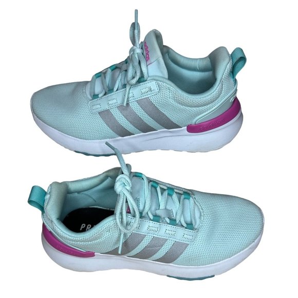 Adidas Women's Lite Racer TR 21 K Mint Green Size 6.5 - Picture 2 of 8